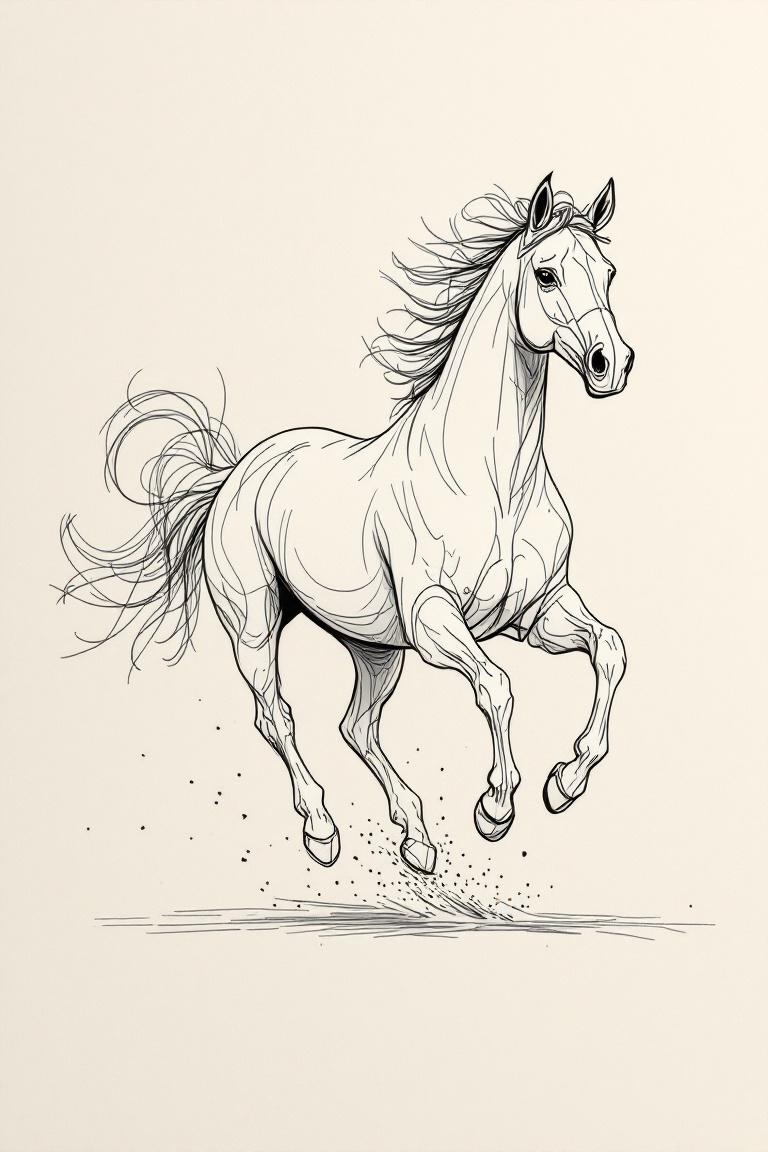 Galopperende hest
