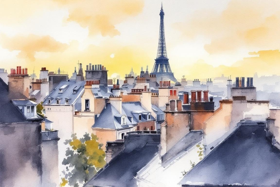 Paris ved solnedgang